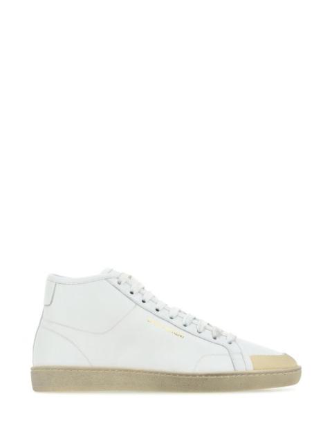 Saint Laurent Man White Leather Court Classic Sl/39 Sneakers
