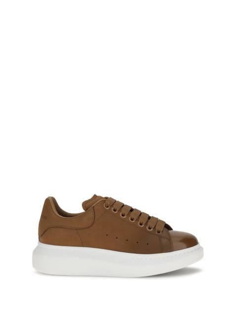 Alexander McQueen Alexander McQueen Oversized Leather Sneakers Brown