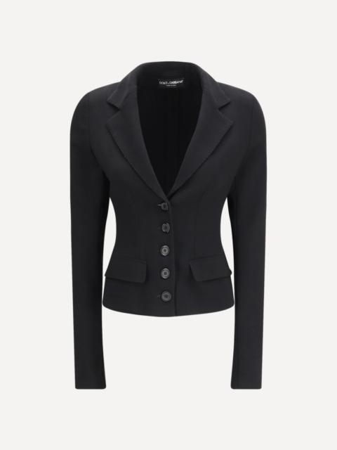 Dolce & Gabbana Single-breasted Jacket in stretch wool canvas