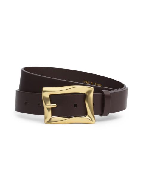 rag & bone rag & bone Waverly Leather Belt in Dark Brown at Nordstrom