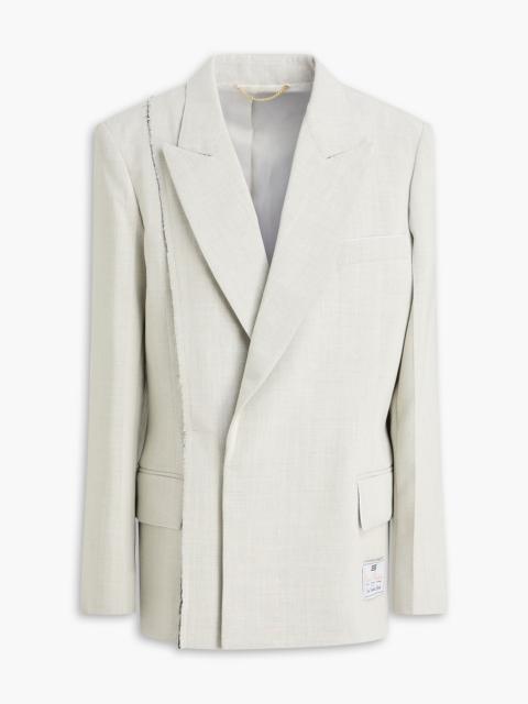 Victoria Beckham Frayed wool-blend blazer