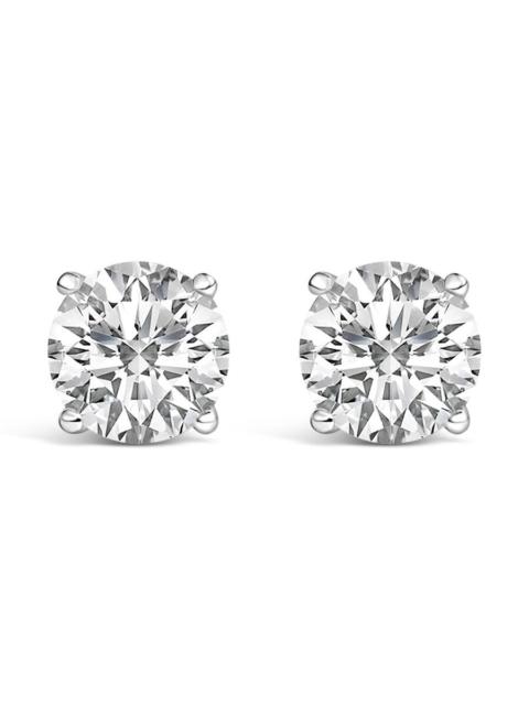 Other Designers Haus of Brilliance Platinum 5.00 Cttw Round Lab Grown Diamond Solitaire Stud Earrings