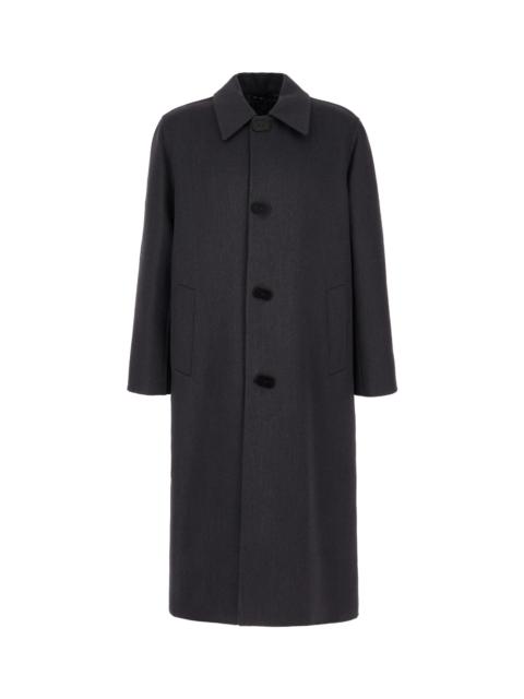 Dark Grey Wool Blend Coat