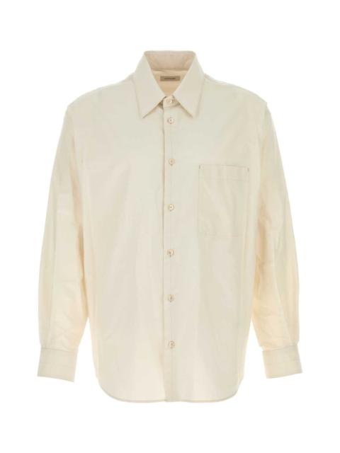 Lemaire Lemaire Men Ivory Cotton Blend Shirt