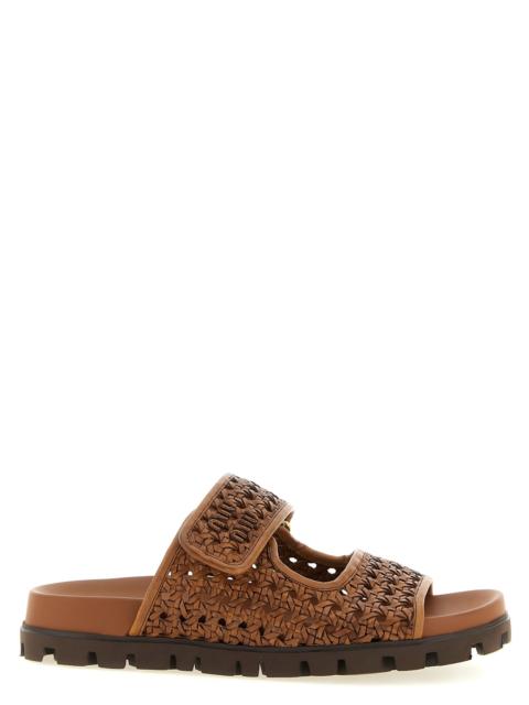Miu Miu Miu Miu Women Braided Leather Sandals