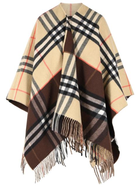 Burberry Burberry 'CHECK' Beige Cashmere Cape