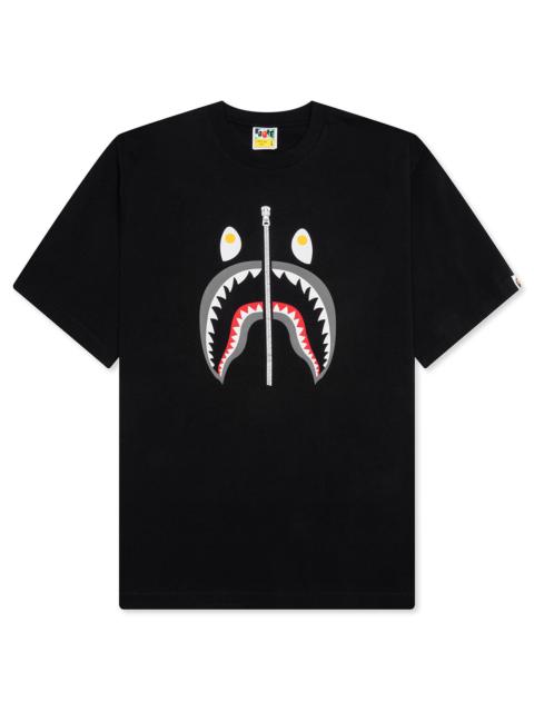A BATHING APE® SHARK TEE MALAYSIA - BLACK