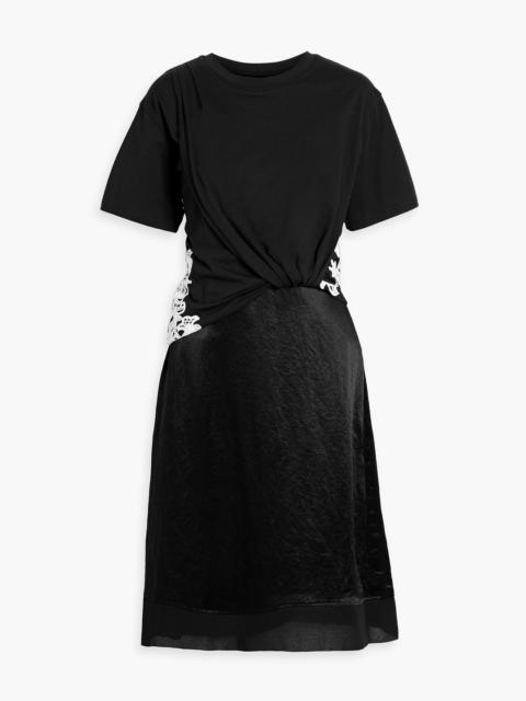 3.1 Phillip Lim Draped cotton-jersey and satin dress