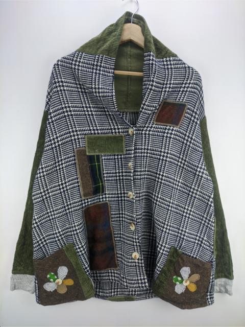 Other Designers Vintage - Steals🔥Patchwork Jacket Corduroy Button Up