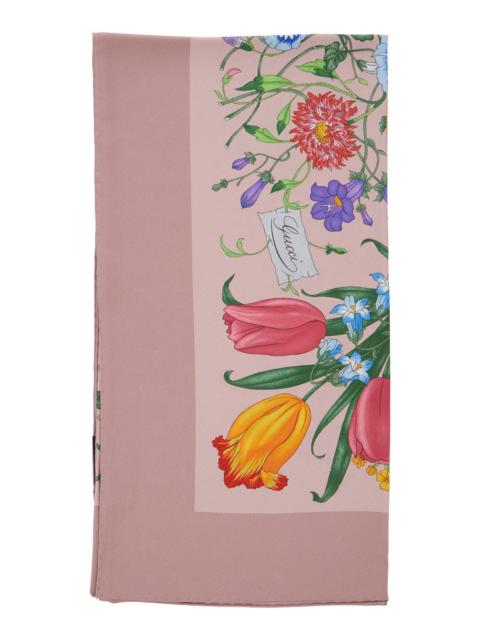 GUCCI Gucci Silk Twill Carrè Pink Women