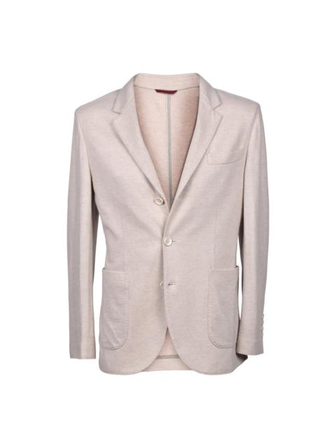 Brunello Cucinelli Brunello Cucinelli Men's Sand Cashmere Deconstructed Blazer
