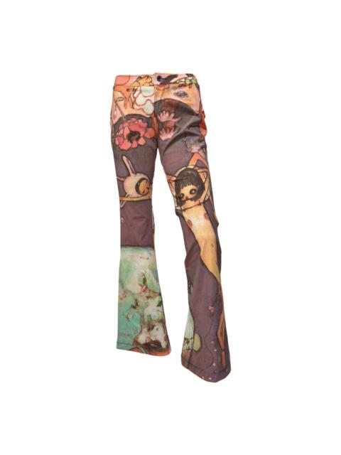 ISSEY MIYAKE ISSEY MIYAKE × AYA TAKANO Fall Winter 2004 Printed Flare Stretch Pants