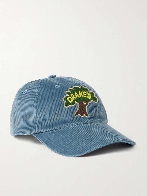 Logo-Embroidered Cotton-Corduroy Baseball Cap
