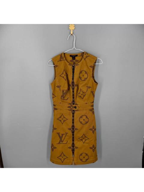 Louis Vuitton Louis Vuitton Ivory Sleeveless Denim Dress With Belt & ZippeR