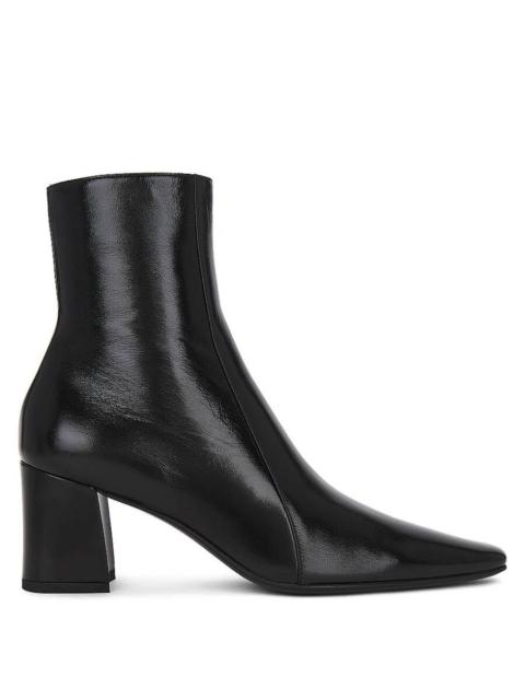 SAINT LAURENT Saint Laurent Rainer Zipped Crinkled Leather Bootie