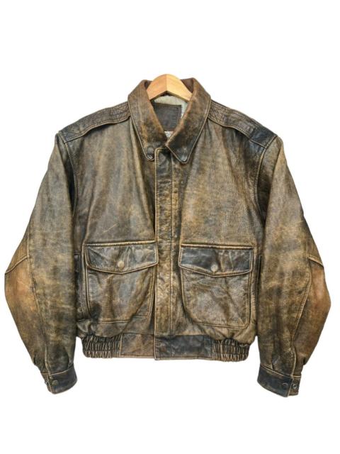 A2 Flyers Leather - Vintage Lamb Skin Cafe Racer Aviator Pilot G1 Leather Jacket