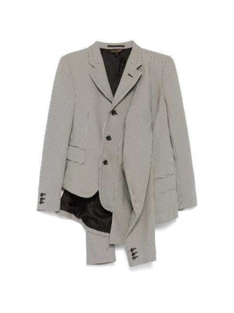 asymmetric sleeve blazer