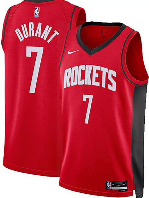 Nike Nike Men's Houston Rockets Kevin Durant #7 Red Replica Icon Jersey