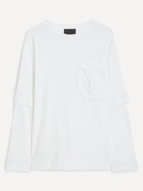 Simone Rocha Layered Ruffle Pocket Long-Sleeve T-Shirt