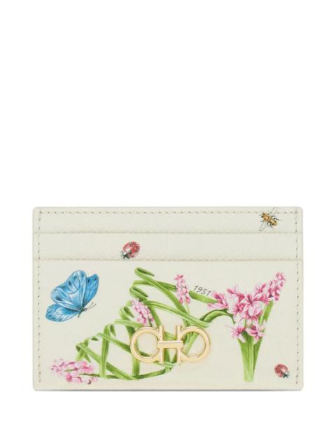 FERRAGAMO Ferragamo Women Gancini Card Holder With Floral Print