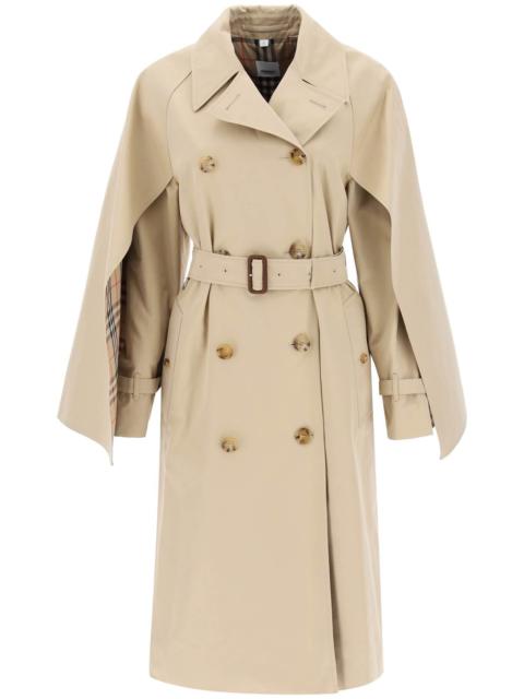 Burberry 'Ness' Double-Breasted Raincoat In Cotton Gabardine Women