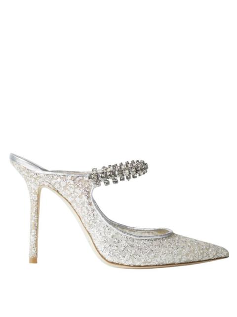 JIMMY CHOO Jimmy Choo Bing 100 Glitter Tulle Mules
