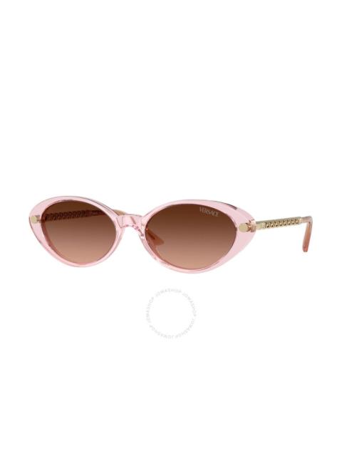 VERSACE Versace Pink Gradient Grey Oval Ladies Sunglasses VE4469 54725M 54