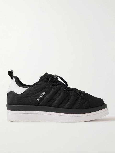 adidas + adidas Originals Campus Leather-Trimmed Quilted GORE-TEX Sneakers Black