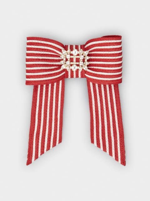 Broche Vivier Hair Clip in raffia