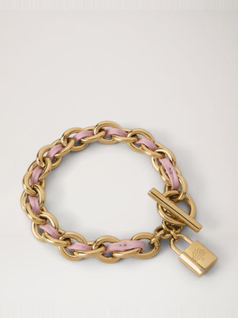 Mulberry Lily Leather Chain Bracelet Medium
Powder Pink Small Classic Grain & Plated Stainless Steel