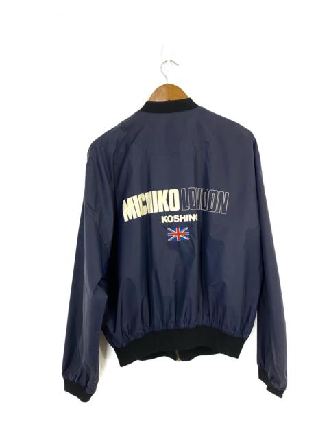 Other Designers Michiko Koshino London - Michiko koshino London Nylon Bomber Jacket Big Logo Design