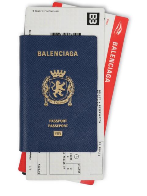BALENCIAGA PASSPORT 2 TICKETS LEATHER WALLET