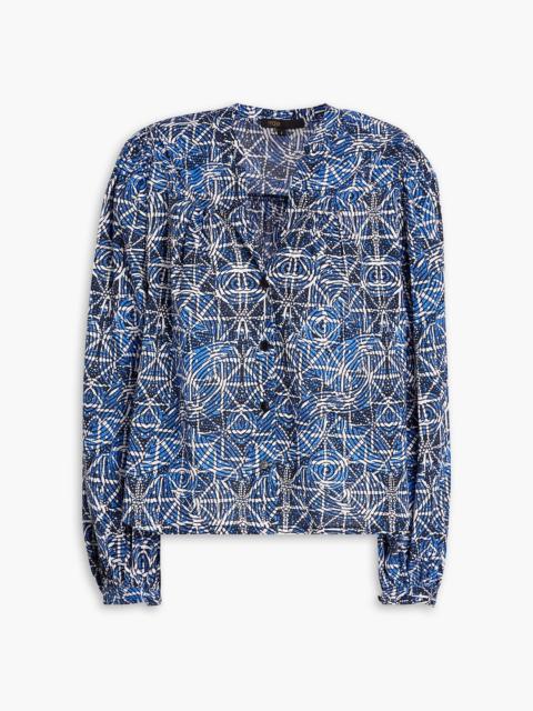 maje Printed cotton blouse