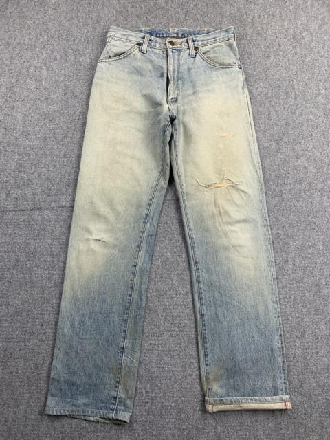 Other Designers Vintage - Vintage 90s Wrangler Selvedge Faded Blue Jeans