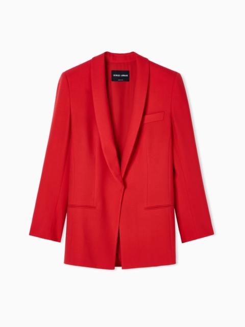 GIORGIO ARMANI ASV VIRGIN-WOOL SINGLE-BREASTED JACKET