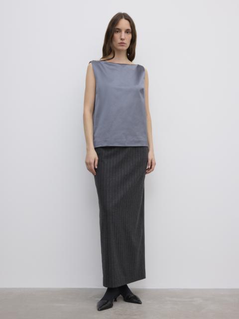 House of Dagmar Woven Sq Neck Top