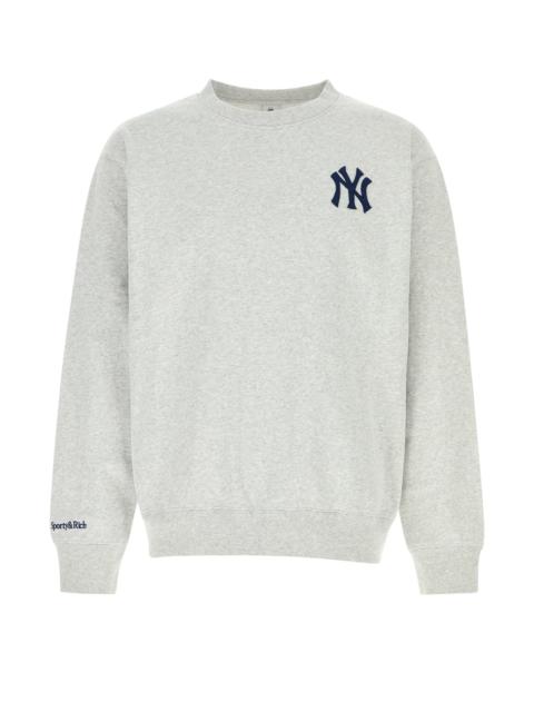 Sporty & Rich Melange light grey cottons Eeve sweatshirt