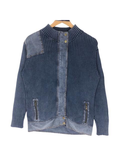 Other Designers Vintage Ramlossa Turtleneck Knitted Sweater Zip Up Military