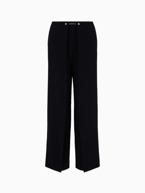 EMPORIO ARMANI Envers satin trousers with a piercing-style closure