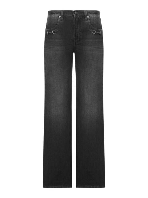 GUCCI Gucci Women Cotton Denim Trousers With Clamp