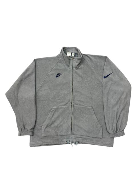Nike Vintage 90s Nike Swoosh Boxy Fleece Zip up Sweater