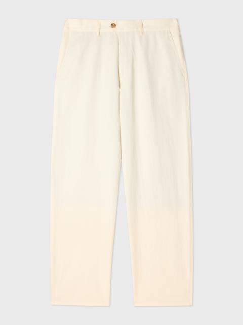 Paul Smith Relaxed-Fit Ecru Cotton-Linen Chinos