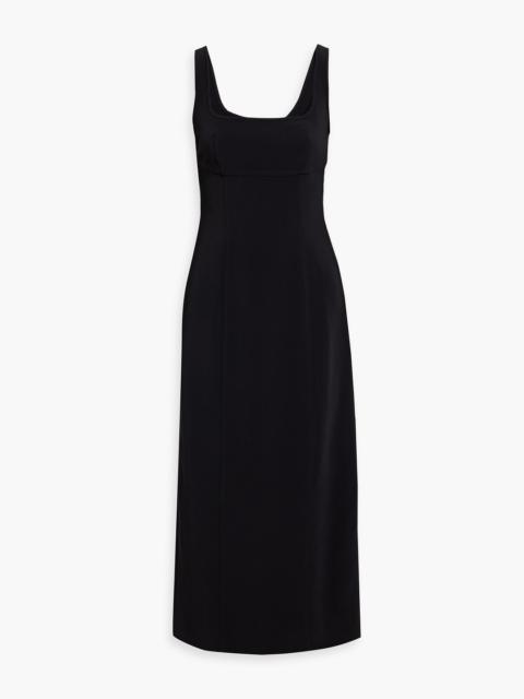 Another Tomorrow Tie-back cady midi dress