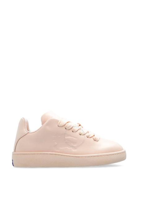Burberry Leather Box Sneakers With Equestrian Knight Motif
