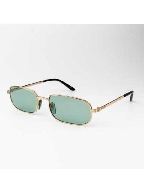 Gucci GG1457S 005 Women BRAND NEW Sunglasses Gold Green Rectangle GUCCI Sunglasses GG1457S 005 Gold 2023 main image 3