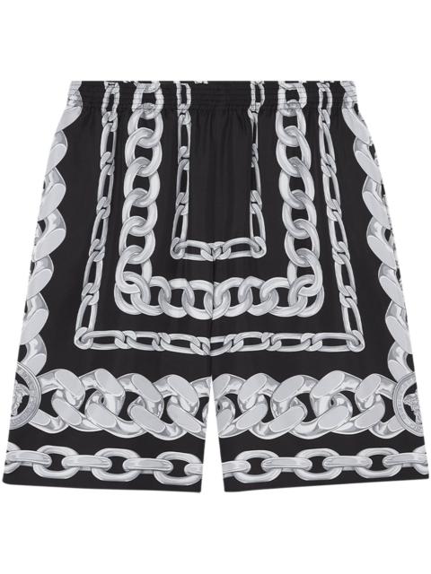 VERSACE Versace Men Medusa Chain Silk Shorts