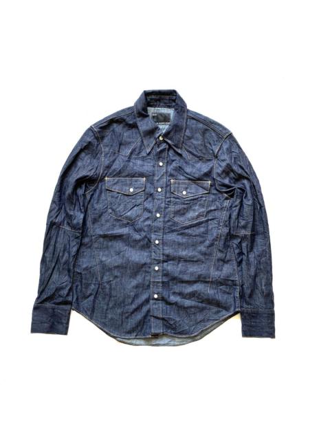 NUMBER (N)INE N(N) Raw Western Dart Shirt