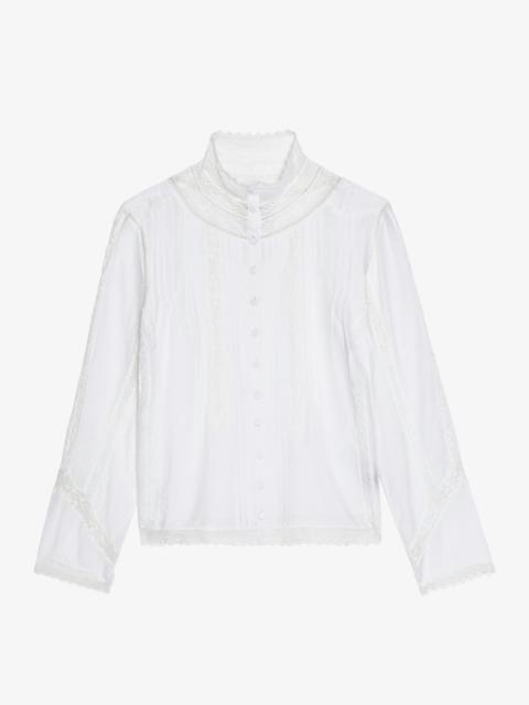 Zadig & Voltaire Tano White Lace Dress Shirt