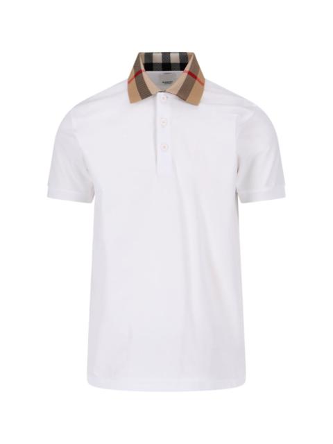 Burberry CHECK COLLAR POLO SHIRT