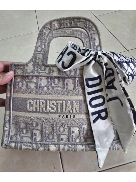 Other Designers Christian Dior Monsieur - Christian Dior Bicolor Metallic Oblique Book Tote Mini Bag